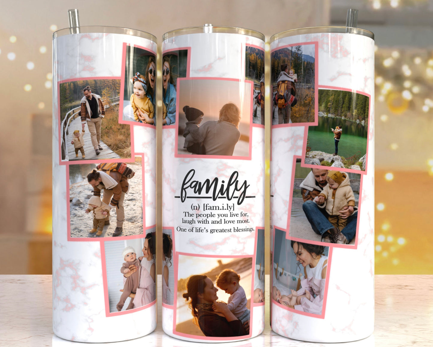 Family Picture Skinny Tumbler
