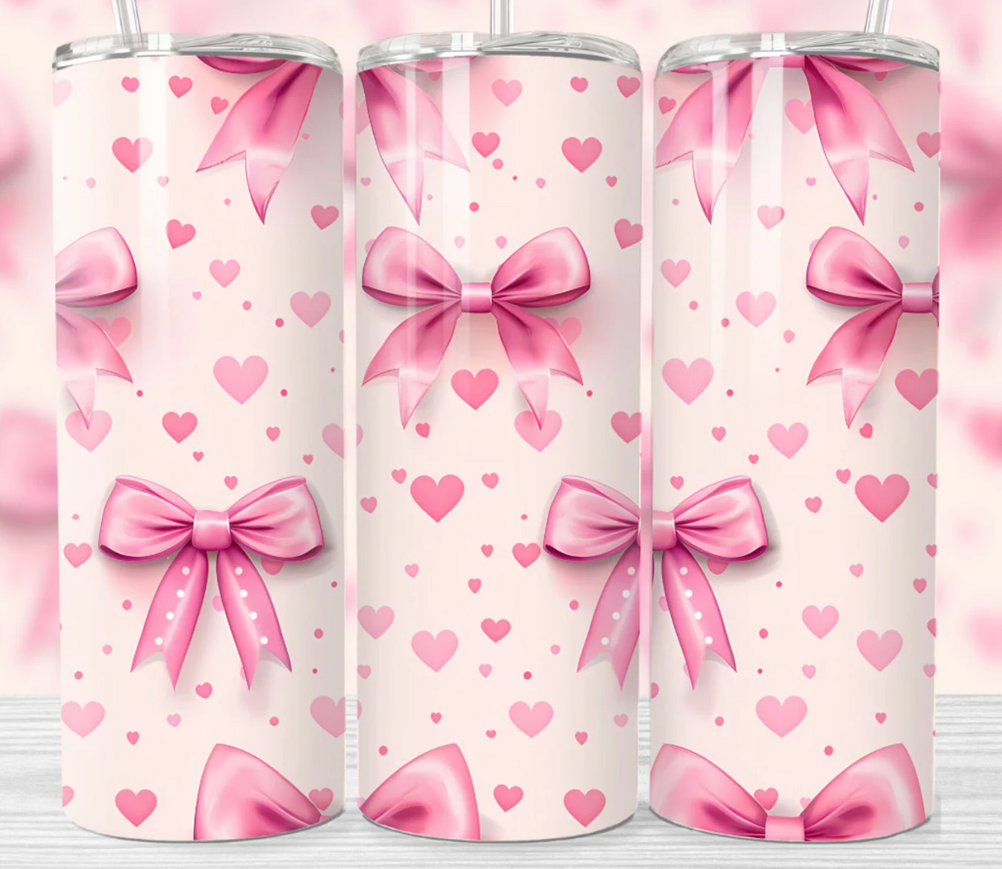 Pink Coquette Skinny Tumbler