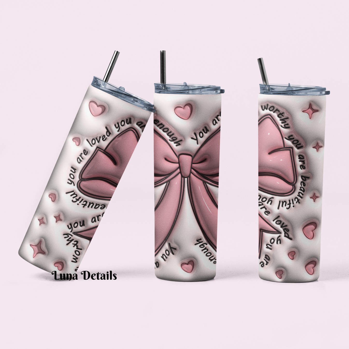 Pink Coquett Skinny Tumbler