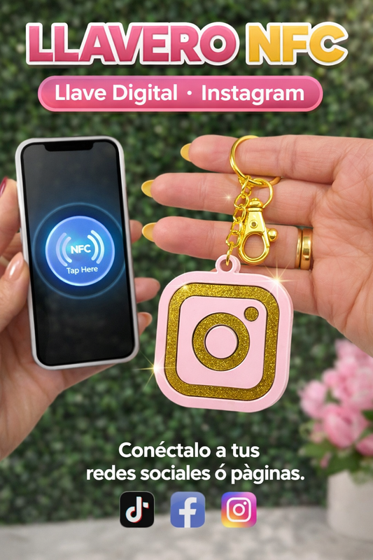 Llavero Acrílico NFC – Tu enlace digital en un solo toque ✨📲