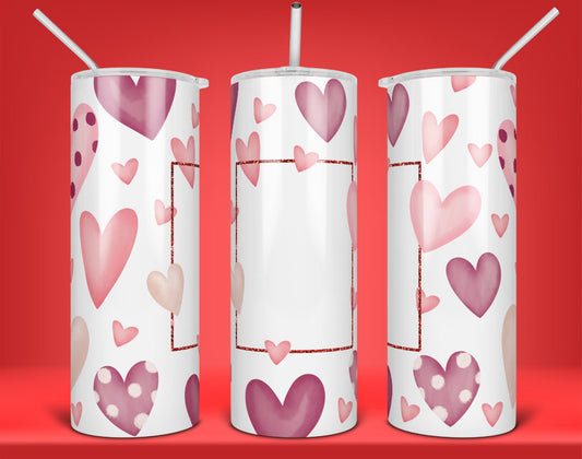 Corazones Skinny Tumbler