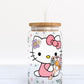 Hello Kitty Flowers Glass Cups